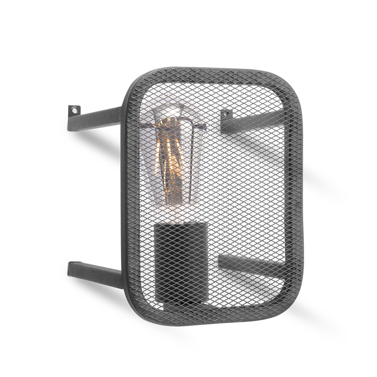 Tangla lighting - TLW3002-01SB - LED Wall lamp 1 Light - metal - sand black - square - yarn - E27