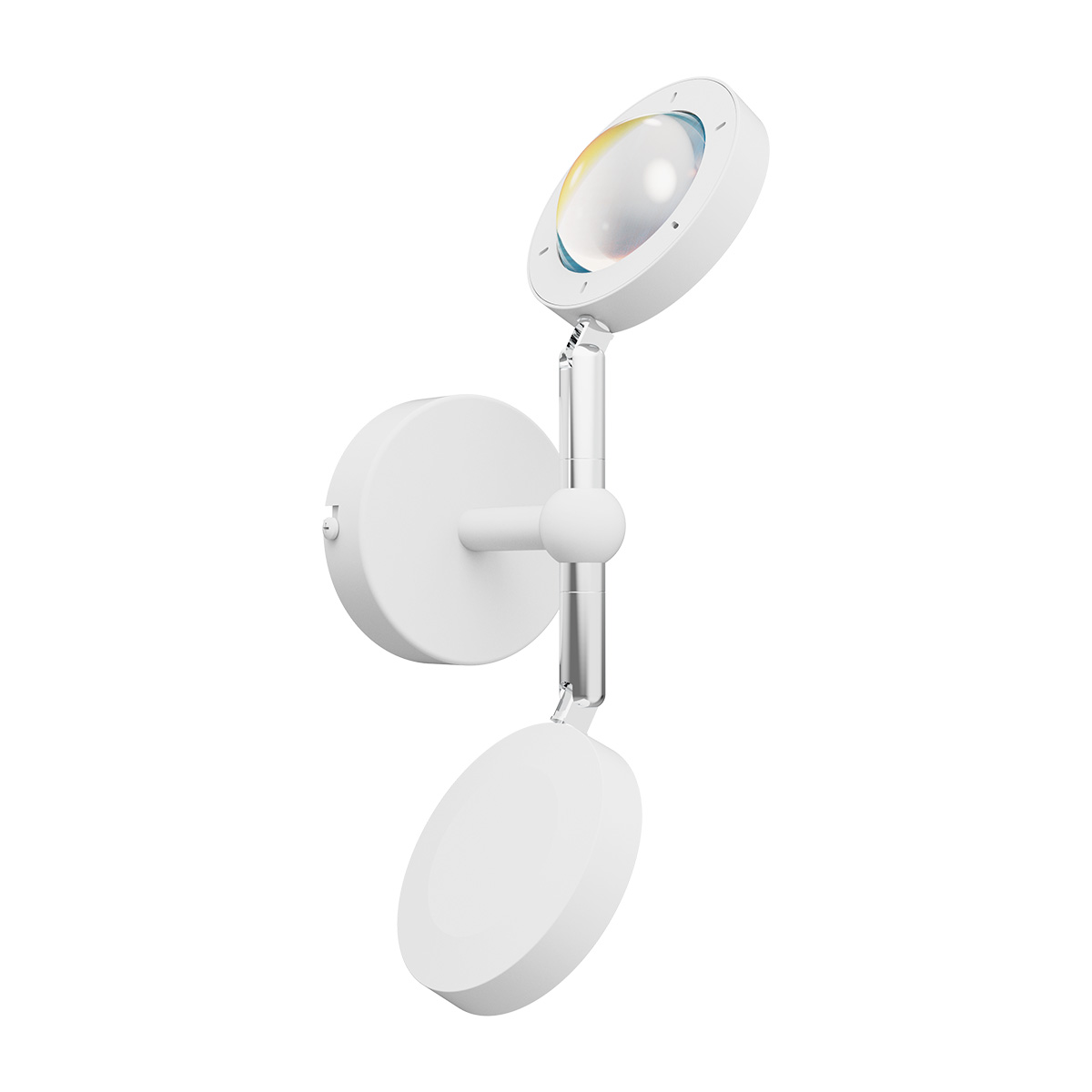 Tangla lighting - TLW7202-02WA - LED Wall lamp 2 Heads - metal + glass - sand white - Aura - magnify
