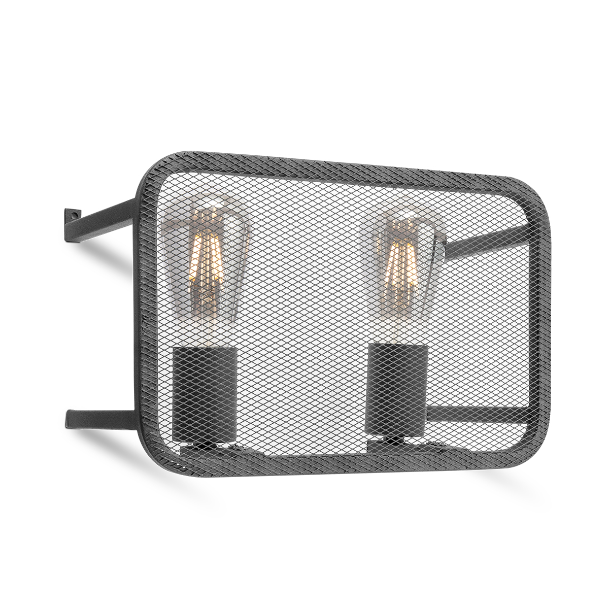 Tangla lighting - TLW3003-02SB - LED Wall lamp 2 Lights - metal - sand black - yarn - E27