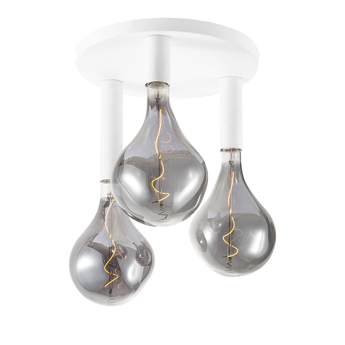 Tangla lighting - TLC5001-03SW - LED ceiling lamp 3 Lights - metal in sand white - drop - round - E27