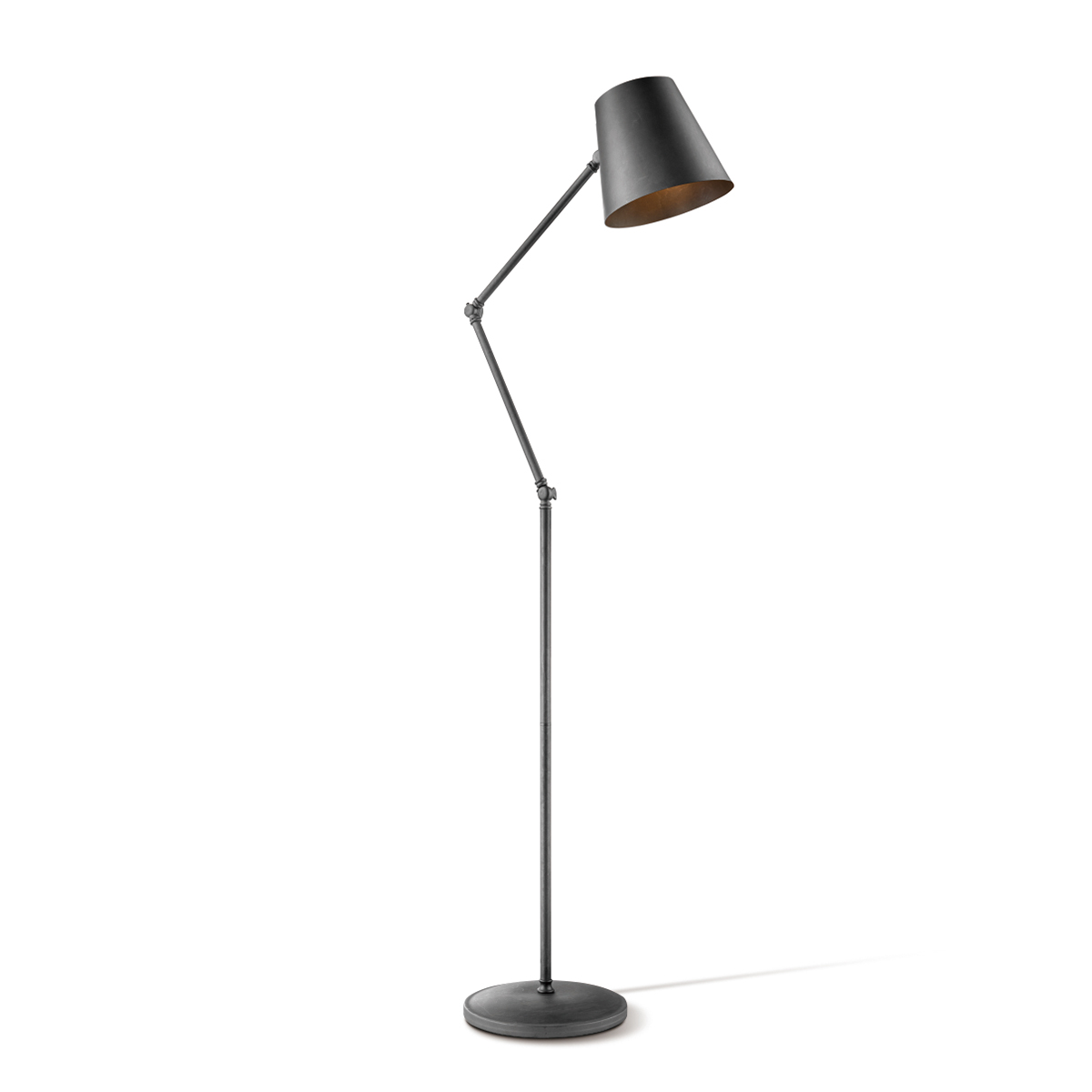 Tangla lighting - TLF2019-01GM - LED floor lamp 1 Light - metal in burned metal - round - E27