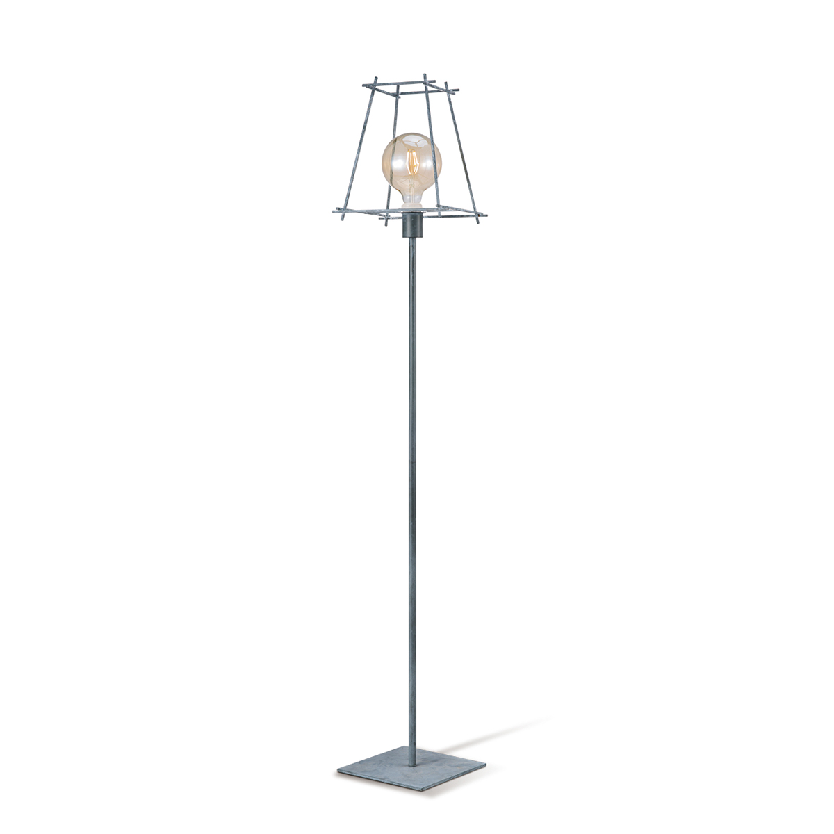 Tangla lighting - TLF2022-01GY - LED floor lamp 1 Light - metal in concrete grey - medium - E27