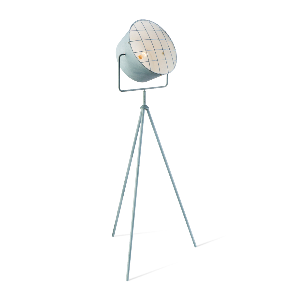 Tangla lighting - TLF2024-01GY - LED floor lamp 1 Light - metal in concrete grey - tripod - E27