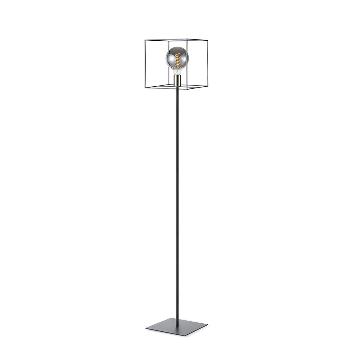 Tangla lighting - TLF2009-01SB - LED floor lamp 1 Light - metal in sand black - large - E27