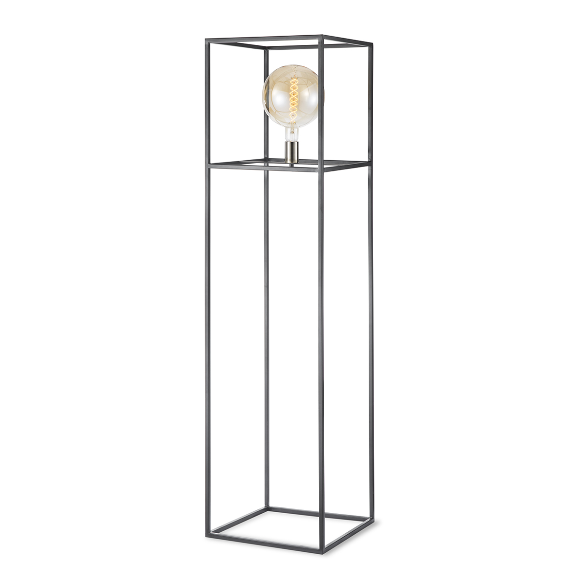 Tangla lighting - TLF2008-01SB - LED floor lamp 1 Light - metal in sand black - medium - E27