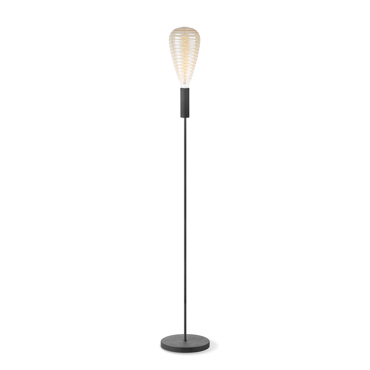 Tangla lighting - TLF2001-01SB - LED floor lamp 1 Light - metal in sand black - single - E27