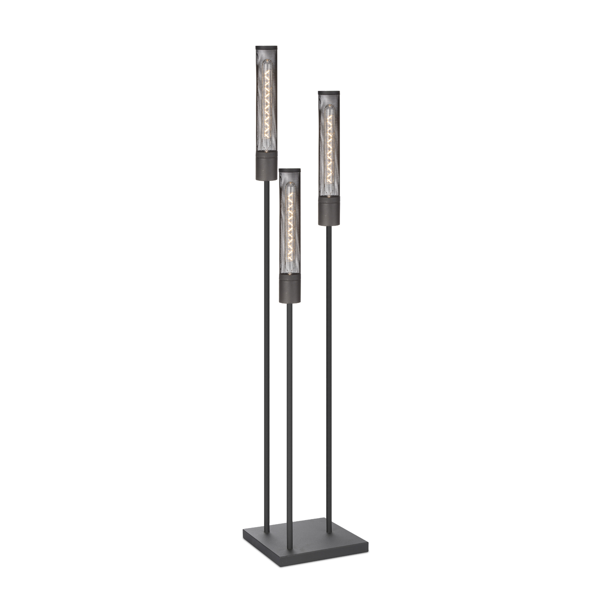 Tangla lighting - TLF3009-03SB - LED floor lamp 3 Lights - metal in sand black - triple - E27