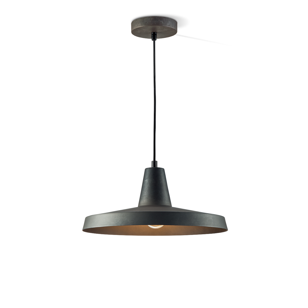 Tangla lighting - TLP4044-01GM - LED pendant lamp 1 Light - metal in burned metal - UFO standard - E27