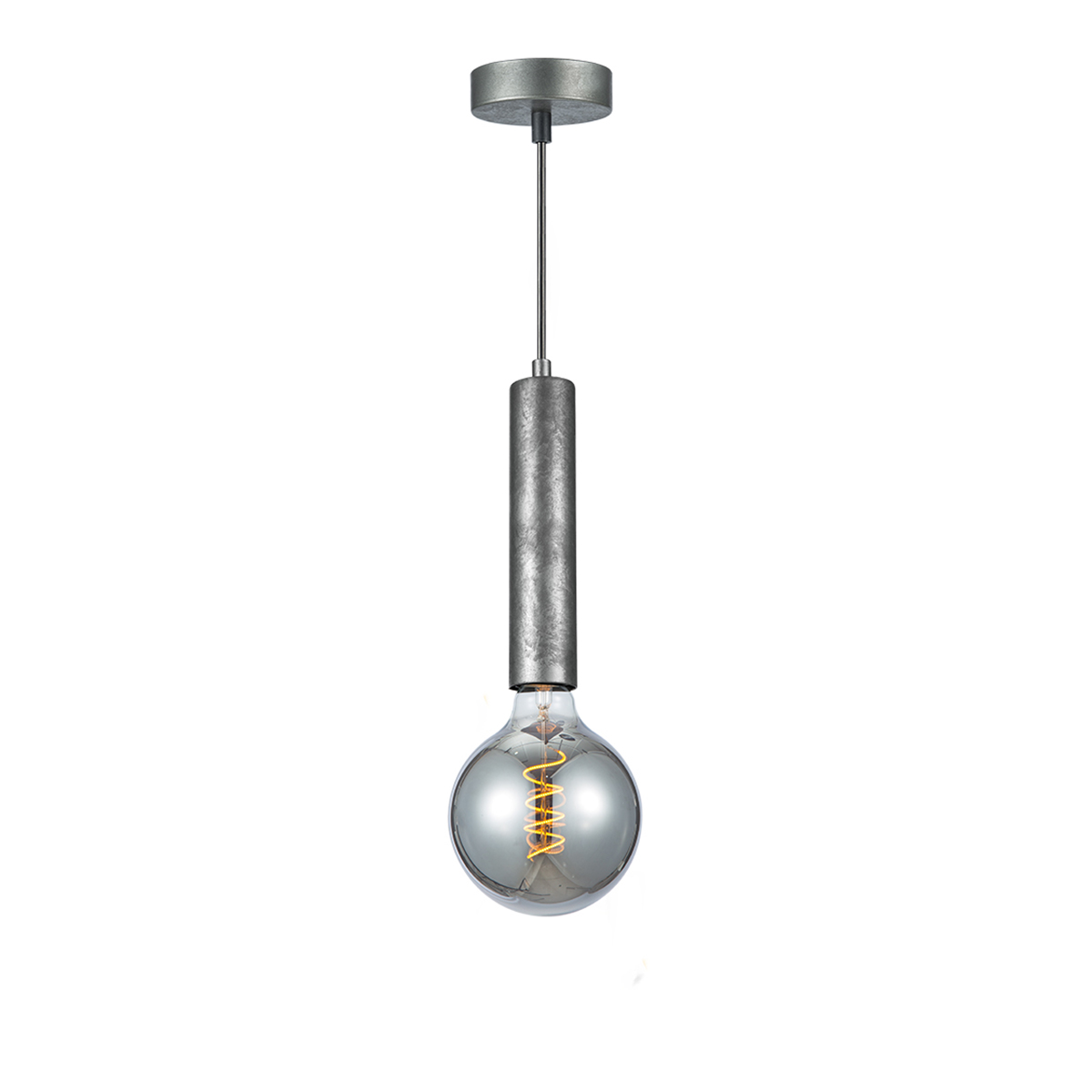 Tangla lighting - TLP4002-01GM - LED pendant lamp 1 Light - metal in burned metal - pillar - E27