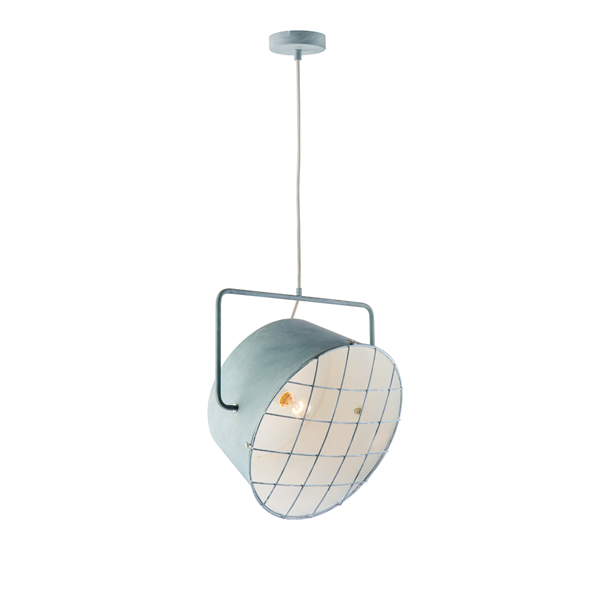 Tangla lighting - TLP4057-01GY - LED pendant lamp 1 Light - metal in concrete grey - E27