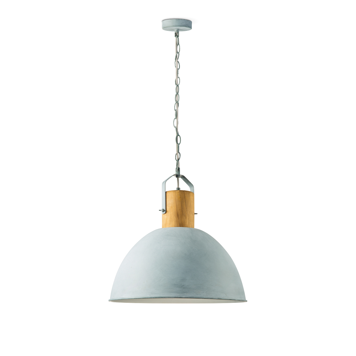 Tangla lighting - TLP4056-01GY - LED pendant lamp 1 Light - metal in concrete grey - hemisphere - E27