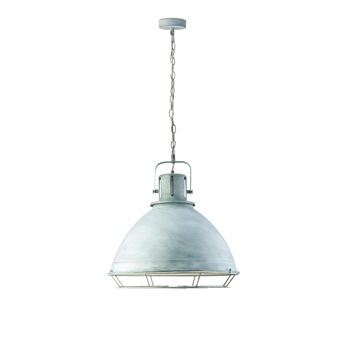 Tangla lighting - TLP4049-01GY - LED pendant lamp 1 Light - metal in concrete grey - mesh - E27