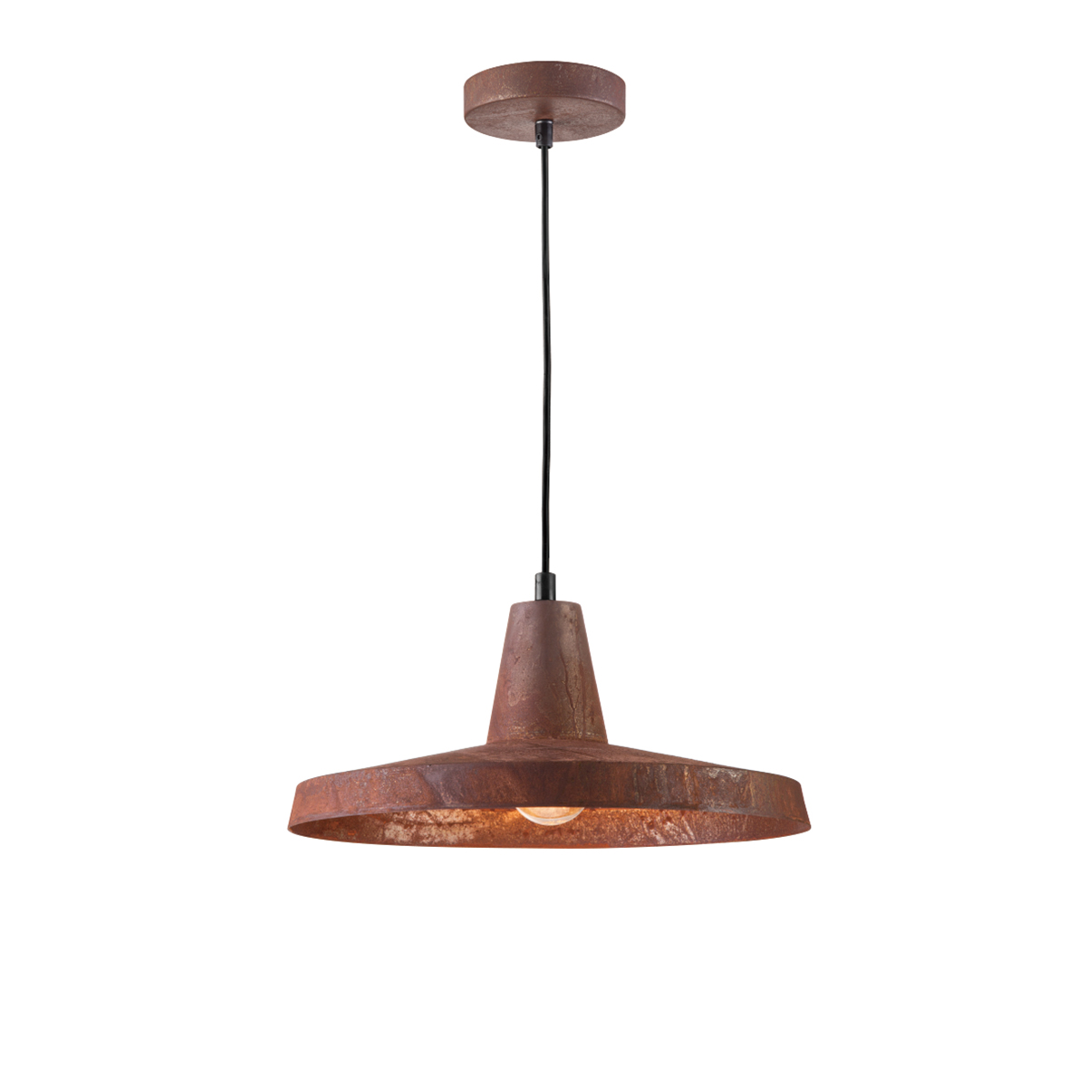 Tangla lighting - TLP4044-01RS - LED pendant lamp 1 Light - metal in rusty - UFO standard - E27