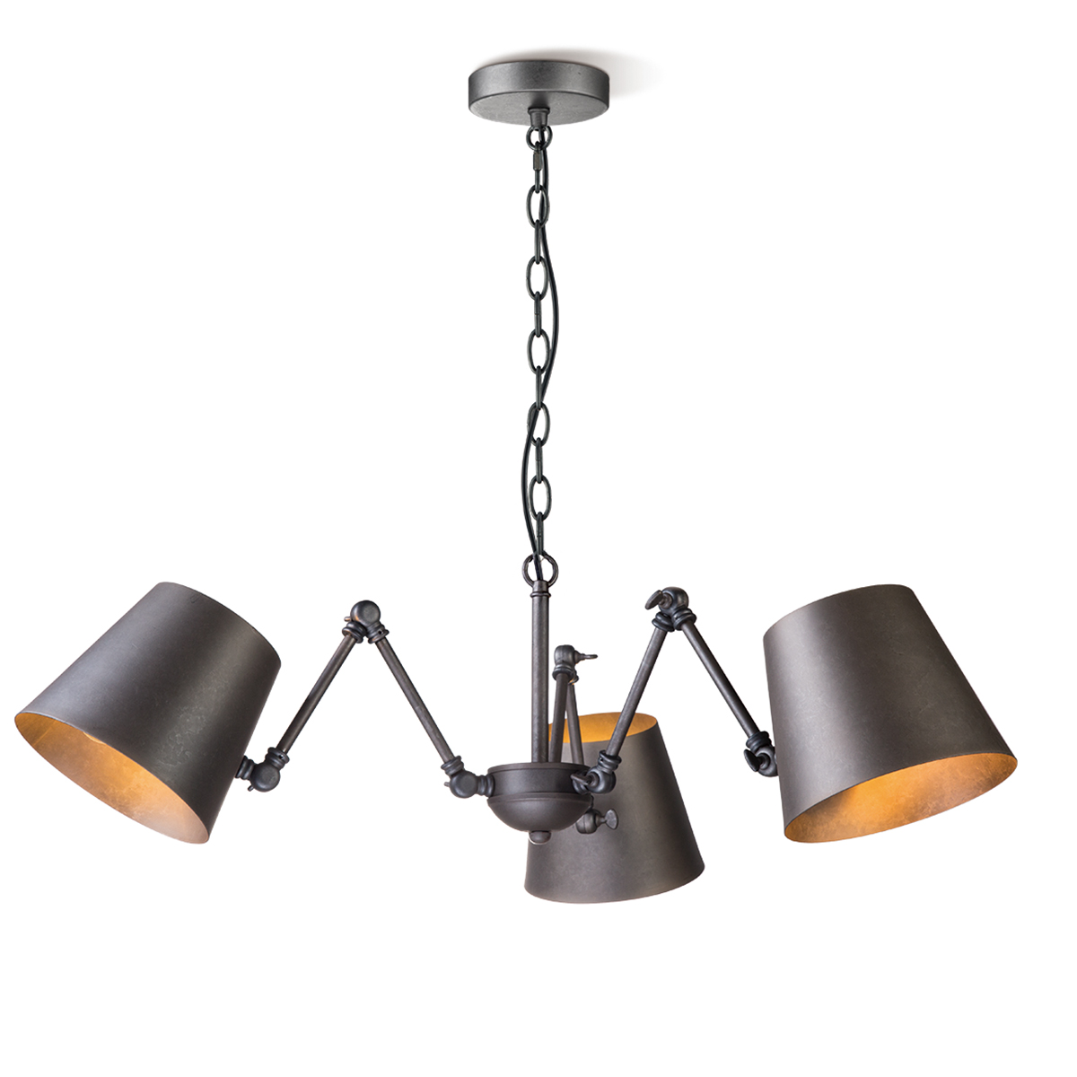 Tangla lighting - TLP4041-03GM - LED pendant lamp 3 Lights - metal in burned metal - E27