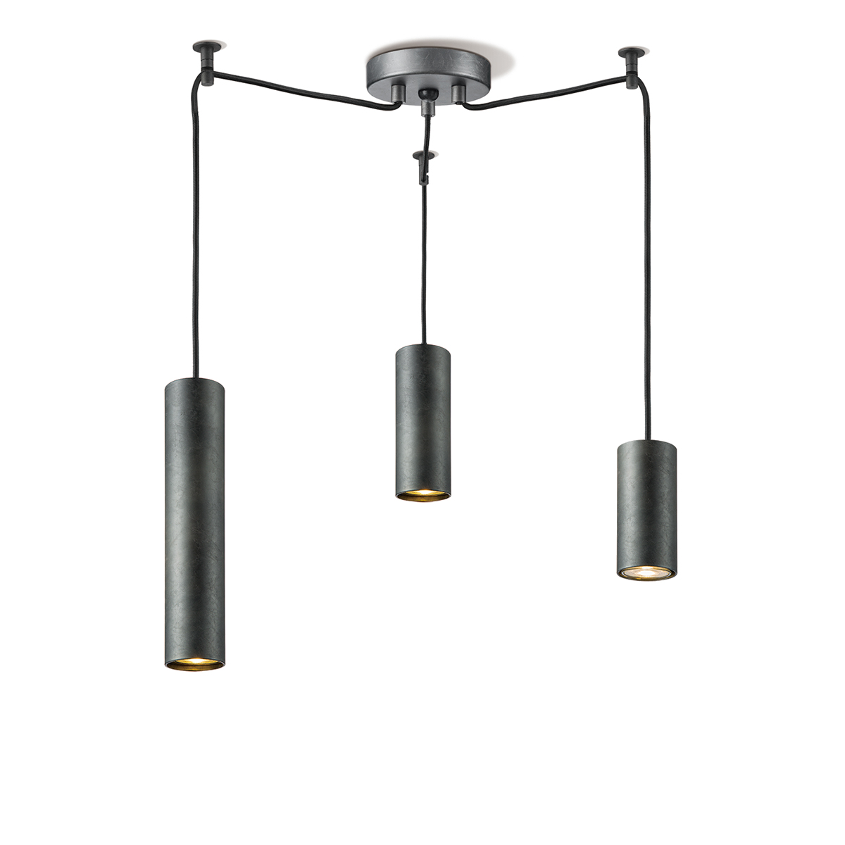 Tangla lighting - TLP4035-03GM - LED pendant lamp 3 Lights - metal in burned metal - spider - GU10