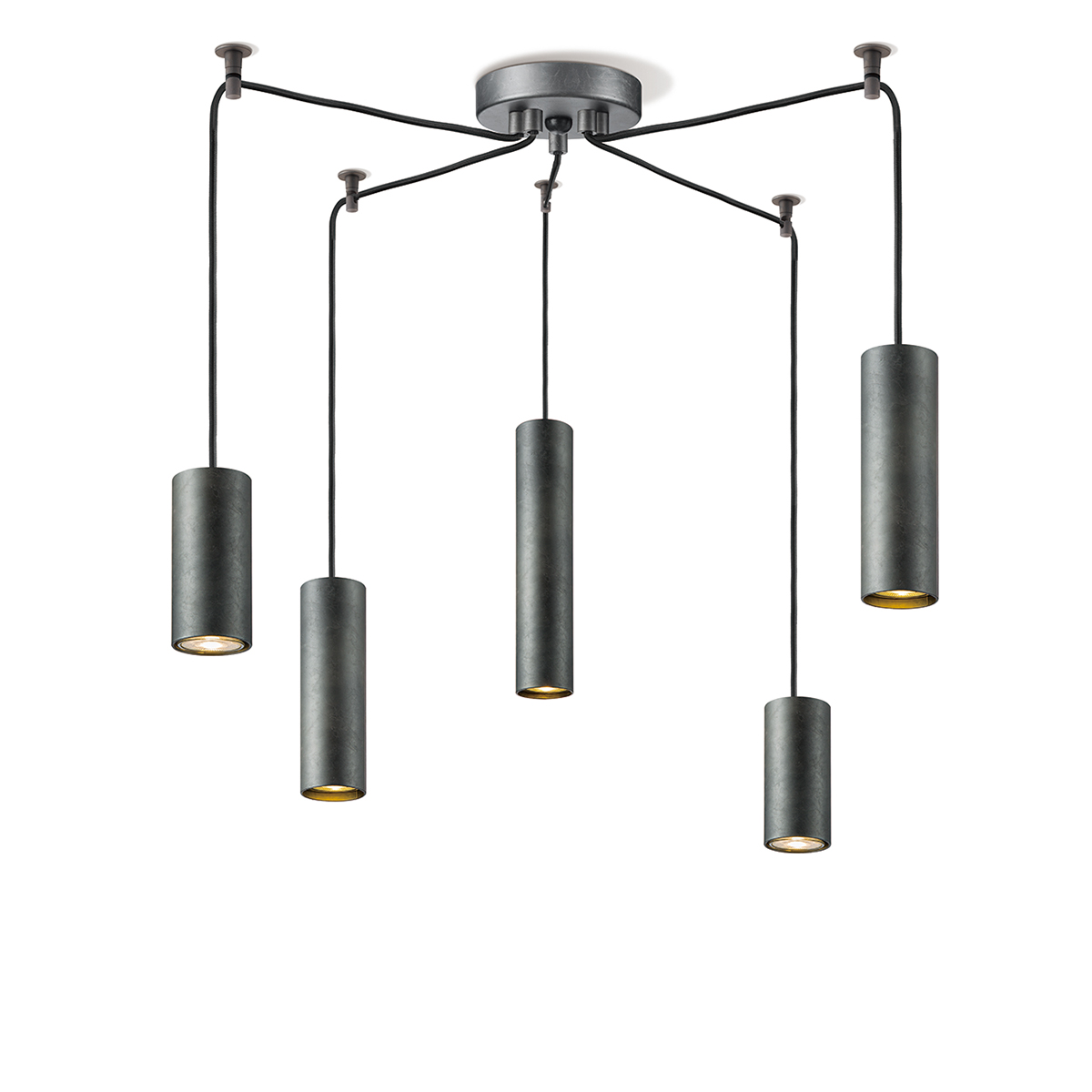 Tangla lighting - TLP4061-05GM - LED pendant lamp 5 Lights - metal in burned metal - spider - GU10