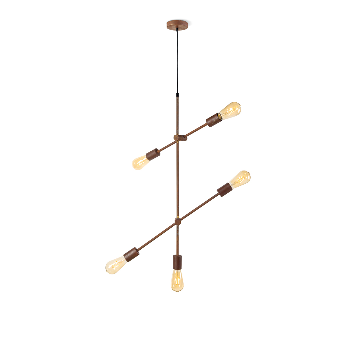 Tangla lighting - TLP4043-05RS - LED pendant lamp 5 Lights - metal in rusty - E27