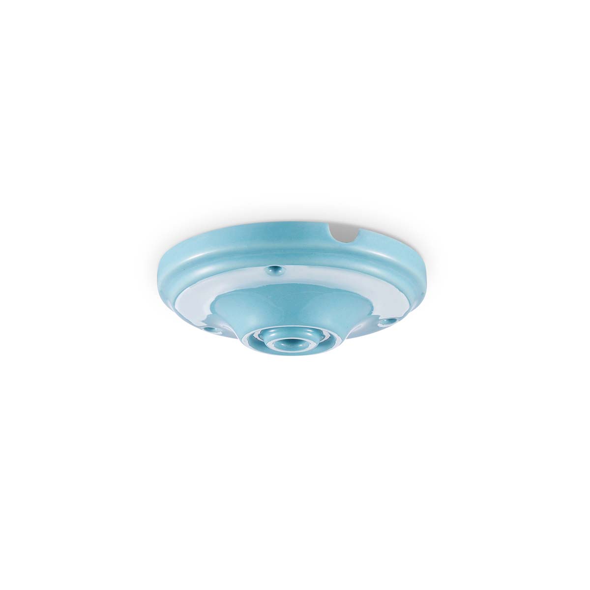 Tangla lighting - TLCP023-01BL - porcelain 1 Light round canopy frisbee - blue