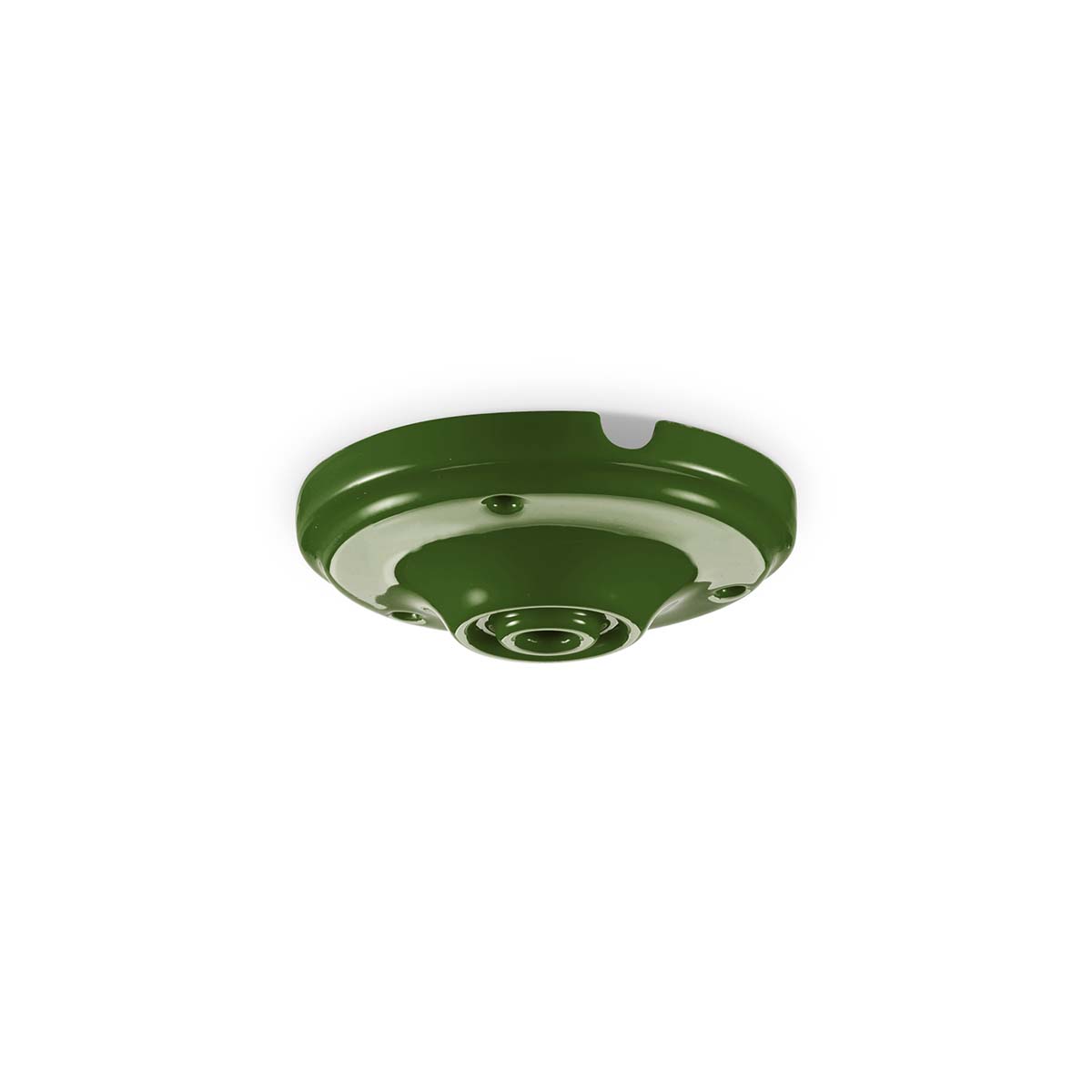 Tangla lighting - TLCP023-01GN - porcelain 1 Light round canopy frisbee - green