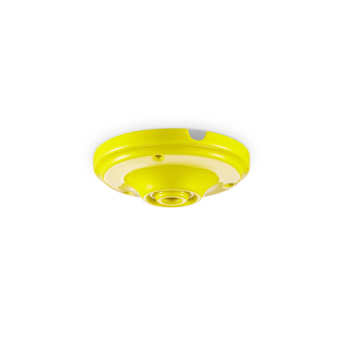 Tangla lighting - TLCP023-01YE - porcelain 1 Light round canopy frisbee - yellow