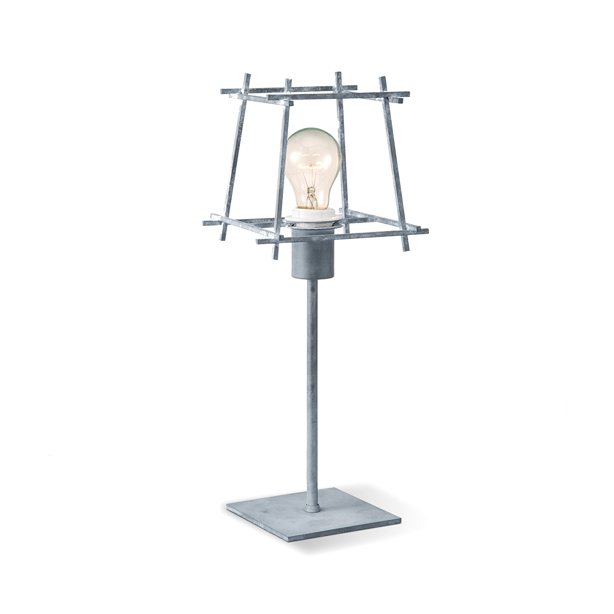 Tangla lighting - TLT1085-01GY - LED table lamp 1 Light - metal in concrete grey - square - E27
