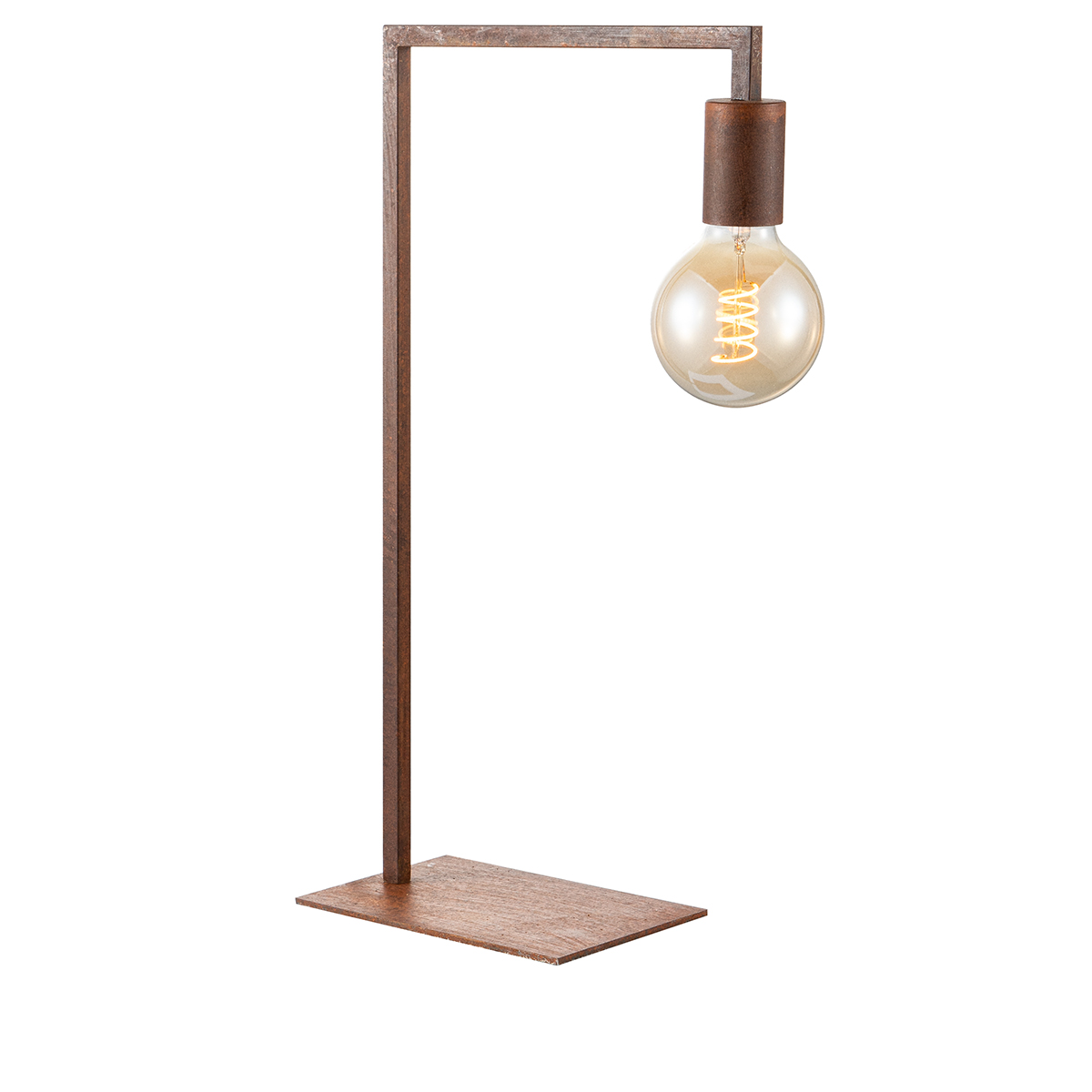 Tangla lighting - TLT1028-01RS - LED table lamp 1 Light - metal in rusty - square - E27