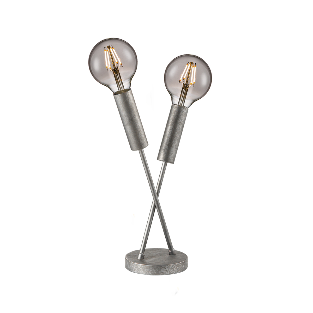Tangla lighting - TLT1081-02GM - LED table lamp 2 Lights - metal in burned metal - twin - E27