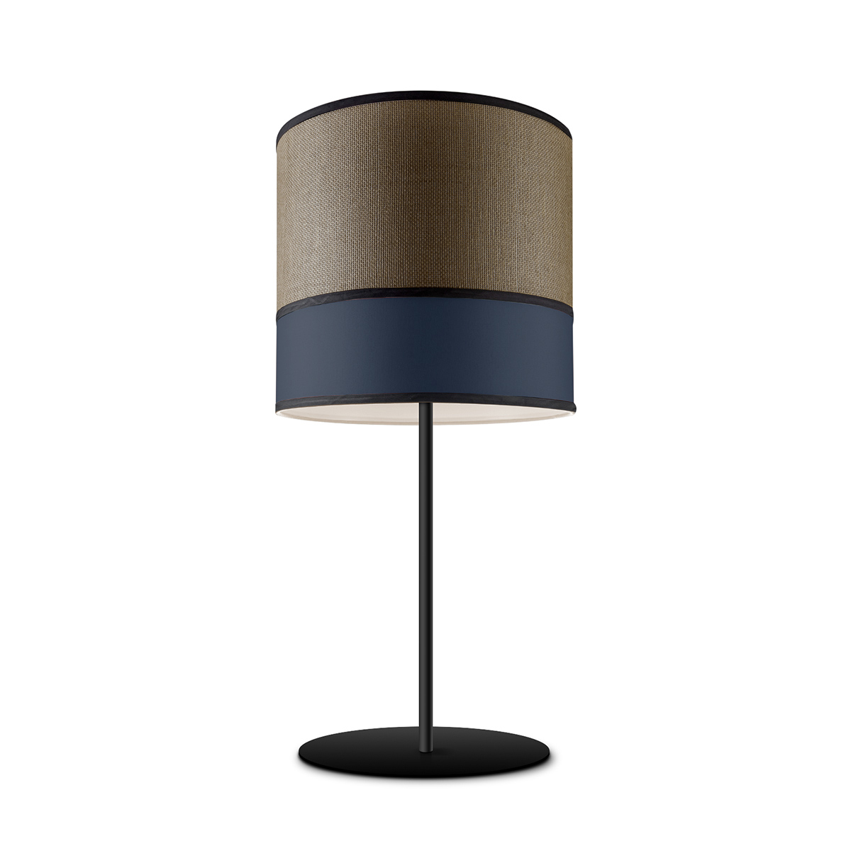 Tangla lighting - TLT7012-25BL - LED table lamp 1 Light - metal and paper and TC fabric in blue - night - E27