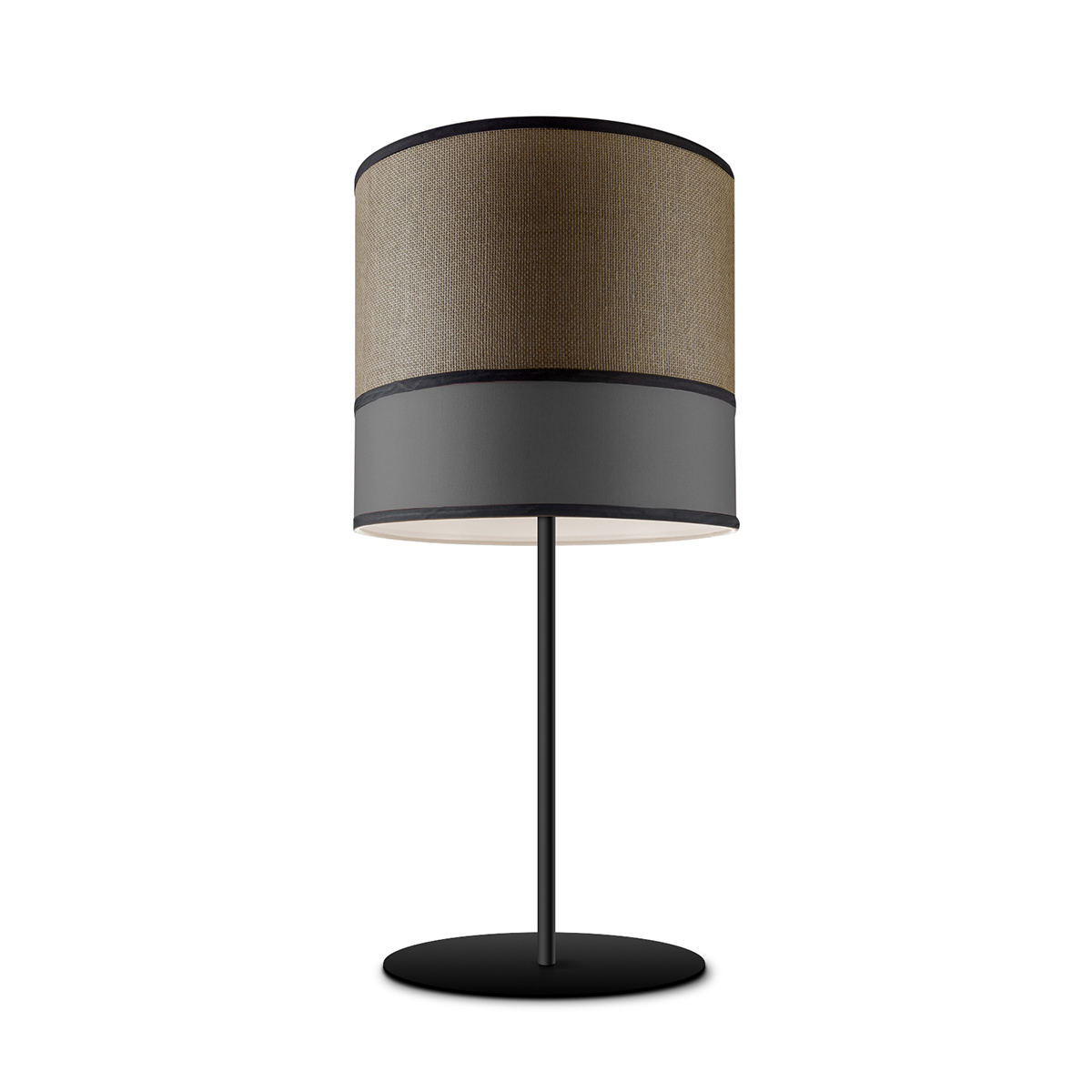 Tangla lighting - TLT7012-25GY - LED table lamp 1 Light - metal and paper and TC fabric in grey - night - E27
