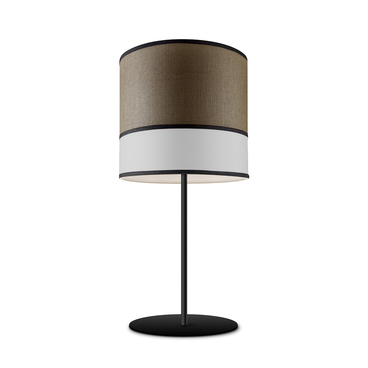 Tangla lighting - TLT7012-25WT - LED table lamp 1 Light - metal and paper and TC fabric in white - night - E27